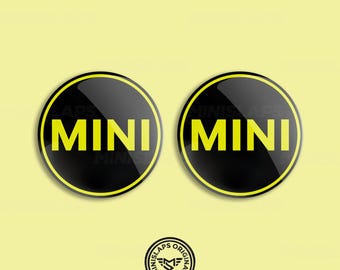 MINI Cooper S JCW R55 R56 R57 Car Decal Exterior Bonnet Emblem - Luxury MINI Cooper Accessories - Gift for Him/ Her Sticker Yellow and Black