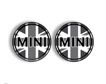 MINI Cooper S JCW R55 R56 R57 Auto Aufkleber Außen Bonnet Emblem - Luxus MINI Cooper Zubehör - Geschenk für ihn / sie Aufkleber Gb Grey Flag