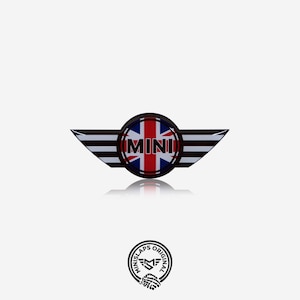 Emblema personalizado para volante MINI | Adesivo em gel com emblema – Bandeira do Reino Unido
