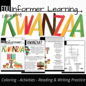 Celebrating Kwanzaa, Printable and Digital Workbook, Homeschool and Classroom