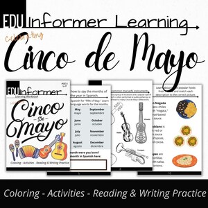 Celebrating Cinco de Mayo, Printable and Digital Workbook, Homeschool and Classroom