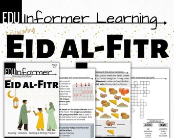 Celebrating Eid al-Fitr, Printable and Digital Workbook, Homeschool and Classroom