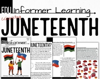 Celebrating Juneteenth, Printable and Digital Workbook, Homeschool and Classroom