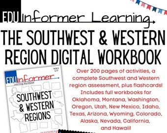 Southwest & Western States Workbook: 200+ Pages (Digital Download)