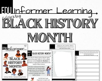 Celebrating Black History Month, Printable and Digital Workbook, Homeschool and Classroom