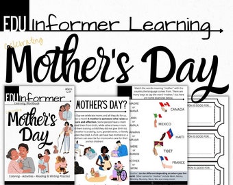 Celebrating Mother's Day, Printable and Digital Workbook, Homeschool and Classroom