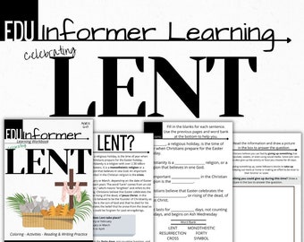 Celebrating Lent, Printable and Digital, Home and School