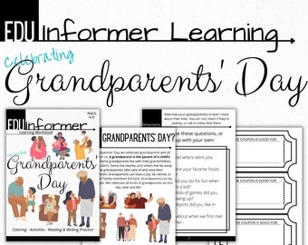 Celebrating Grandparents' Day, Printable and Digital, Home and School