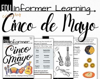 Celebrating Cinco de Mayo, Printable and Digital Workbook, Homeschool and Classroom