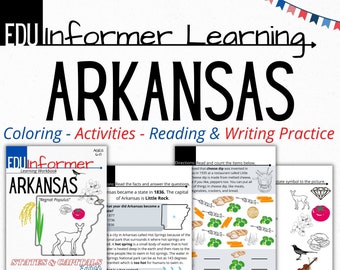 Arkansas State Workbook: Reading, Writing, Activities (Printable & Digital)