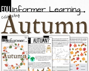Celebrating Autumn, Printable and Digital Workbook, Homeschool and Classroom