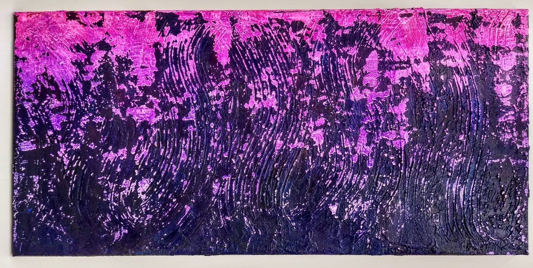 Mixed Media Texture Art 10x20 Whatever Are You Hiding Etsy