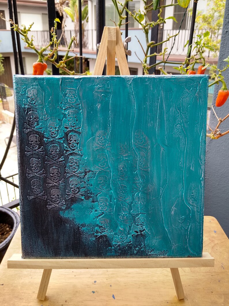 Mixed Media Texture Art 8x8 You Might Be Goth Etsy