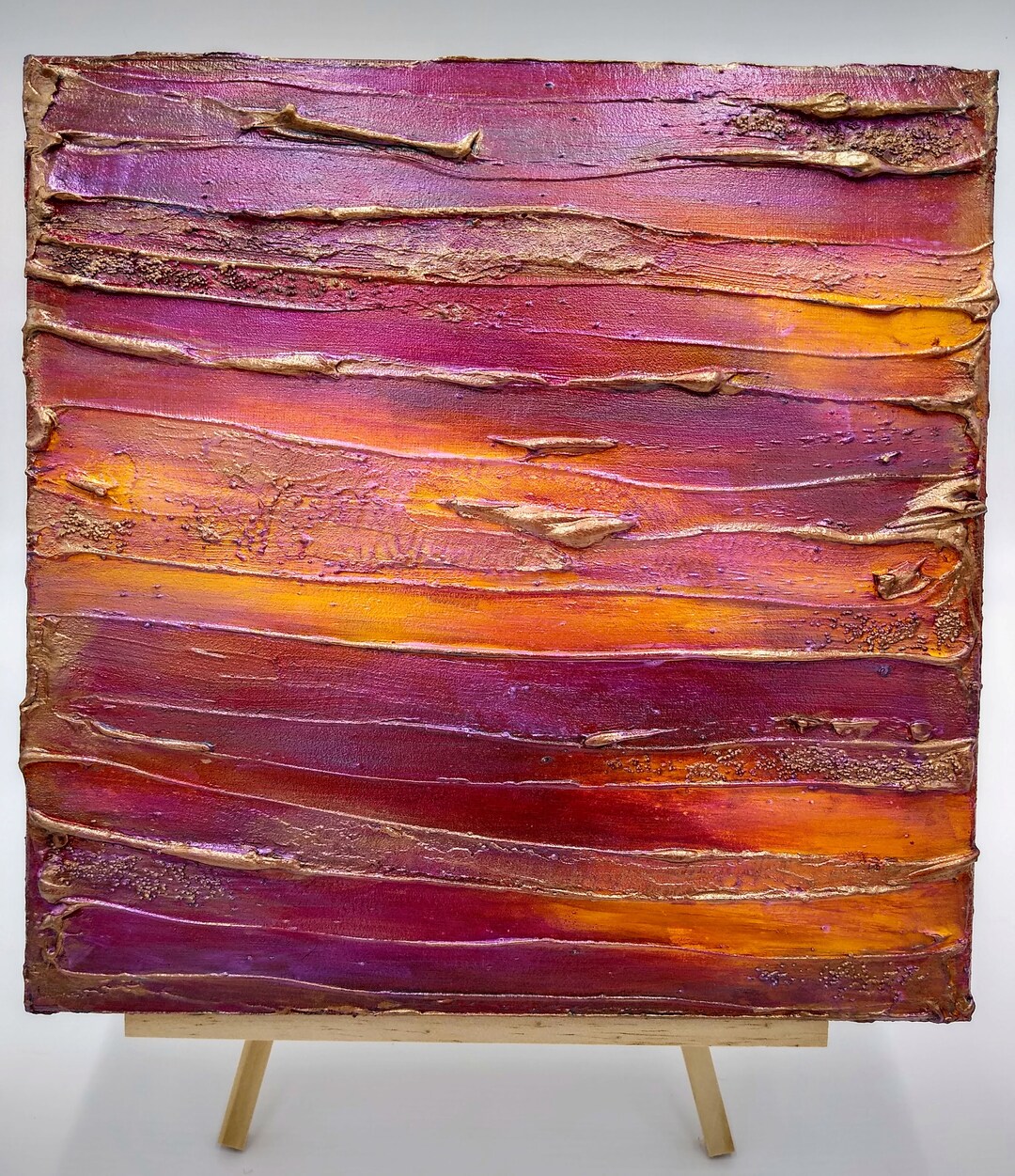 Mixed Media Texture Art 12x12 Sandstorm Etsy