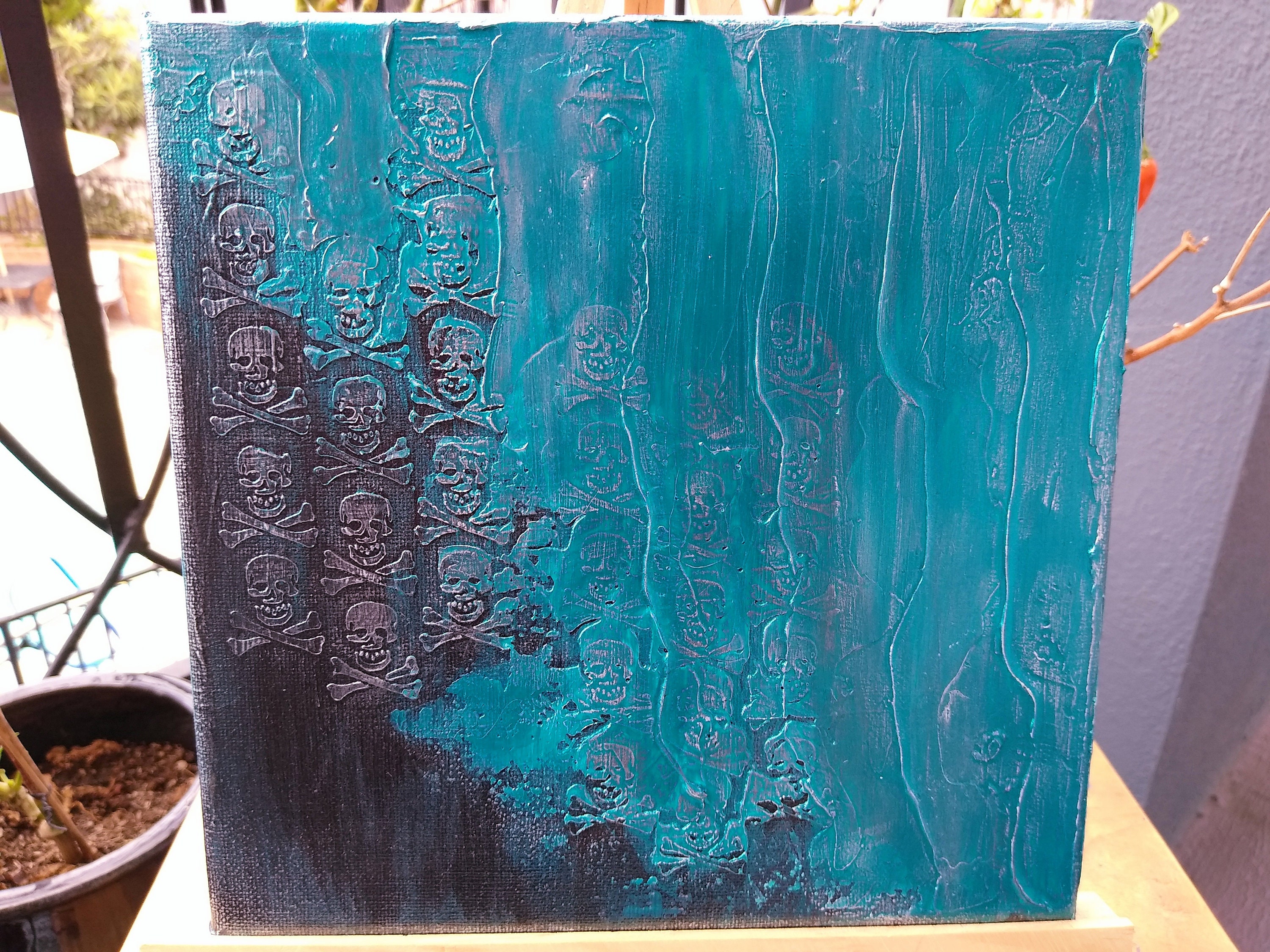 Mixed Media Texture Art 8x8 You Might Be Goth Etsy