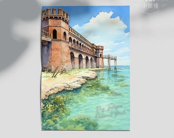 Dry Tortugas National Park Travel Poster - National Park wallart/ Office art A1 A2 A3 A4 A5 - Homedecor/Walldecor/ gift /63 national parks