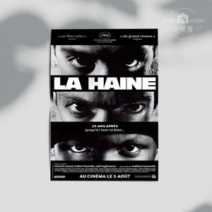 1995 La Haine - Vintage Movie Film Poster Print A1 A2 A3 A4 A5 A6 - Wallart/ Picture/Homedecor/Walldecor/Office art/wall decor/Classic movie