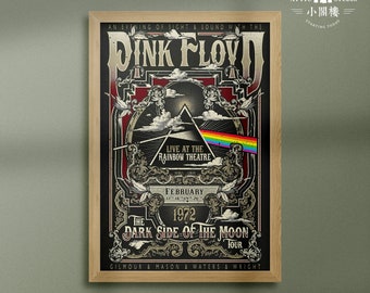 1972 Pink Floyd The Dark Side Of The Moon Tour  - Vintage Movie Film Poster Print A1 A2 A3 A4 A5 A6 - Picture/Homedecor/Walldecor/Office art