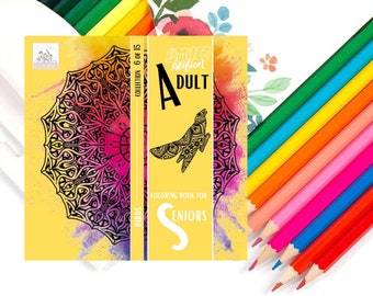 Adult Coloring Book with Pencils