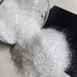 Glitter, &quot;BLIZZARD&quot; White Glitter, Fine Glitter, Craft Glitter, Art Glitter, Tumblers, Resin Molds