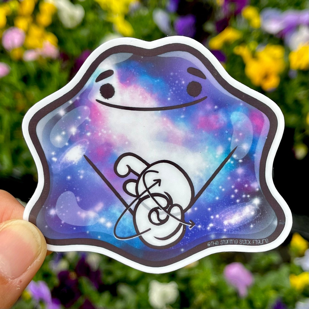 ASL "change/transform" Ditto Pokemon Sign Sticker - Etsy