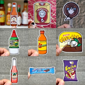 ASL Chuchulucos— Tapatio/ Chocolate Abuelita/   Paleta Payaso/ Pelon Pelo Rico/ Valentina/ Dubalin/ Jarritos/ Bubulubu/ Takis Sign Stickers
