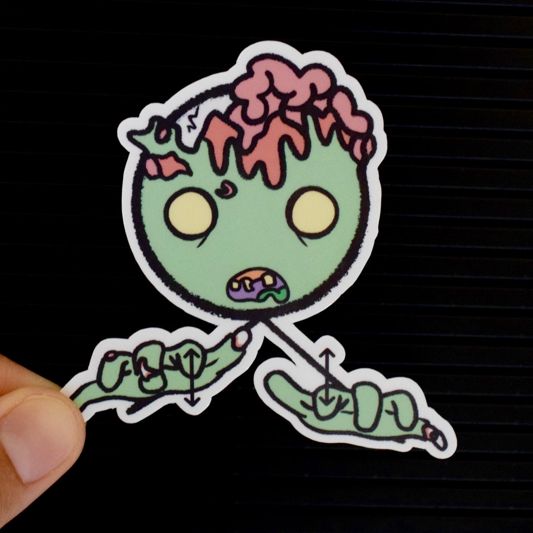 ASL zombie Sign Sticker Etsy