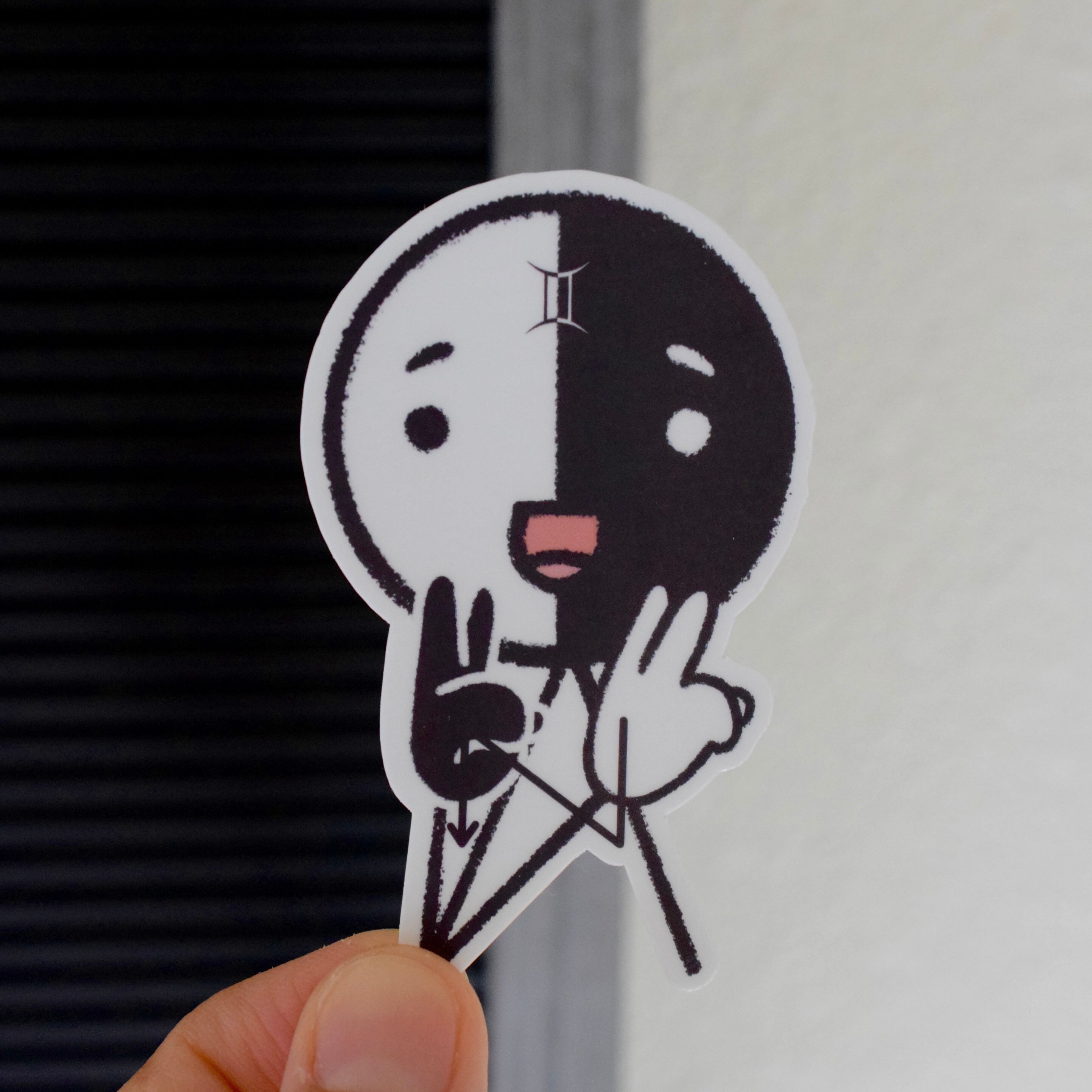 ASL gemini Zodiac Sign Sticker Etsy