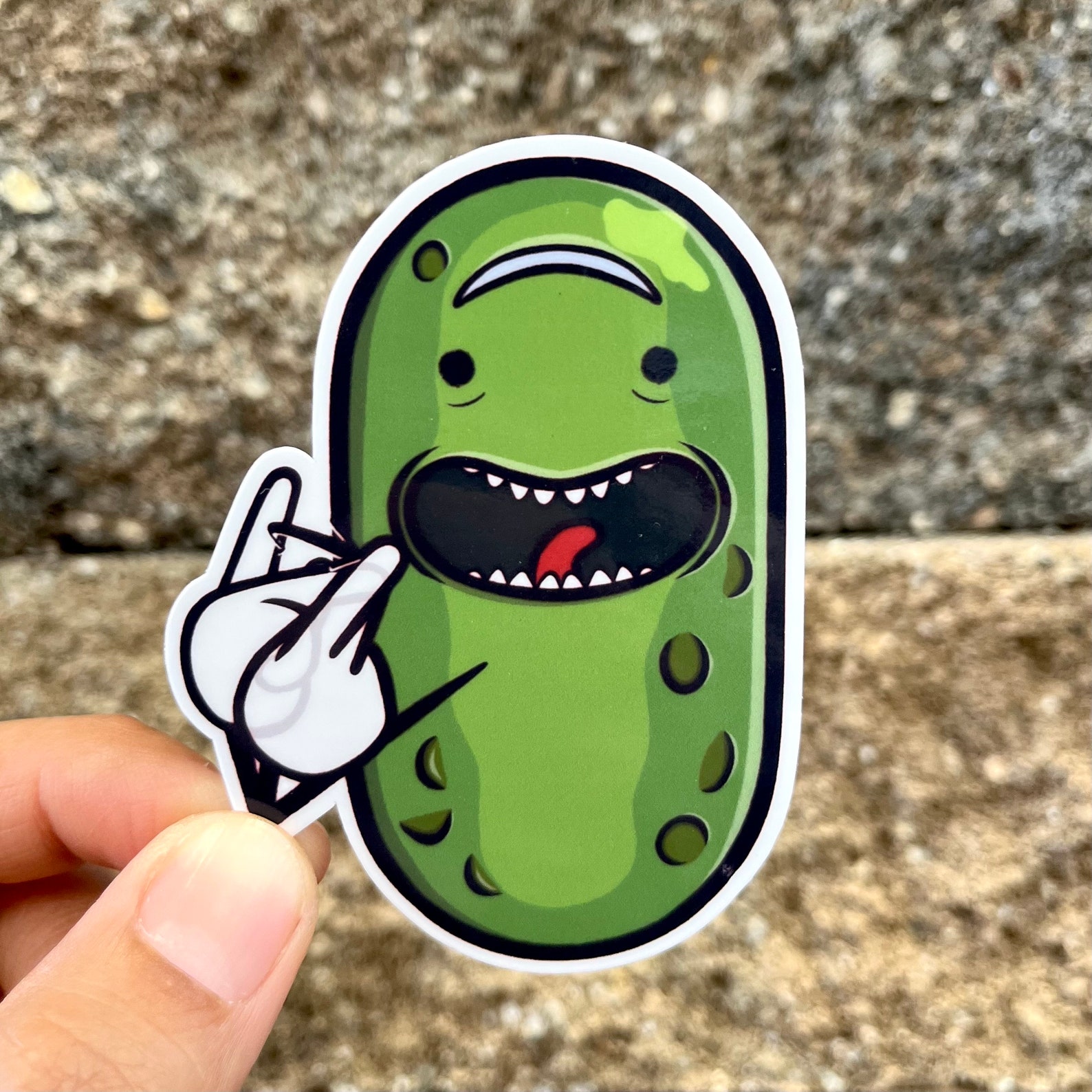 ASL pickle Rick & Morty Sign Sticker Etsy