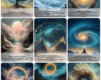 Baraja del Oráculo del Camino de la Ascensión: 33 cartas de guía espiritual de gran tamaño