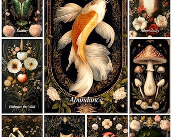 Whispers of the Wild – Garden Oracle Deck | 35 Digital Printable Oracle Cards + PDF Guidebook | Nature, Spiritual, Divination Cards