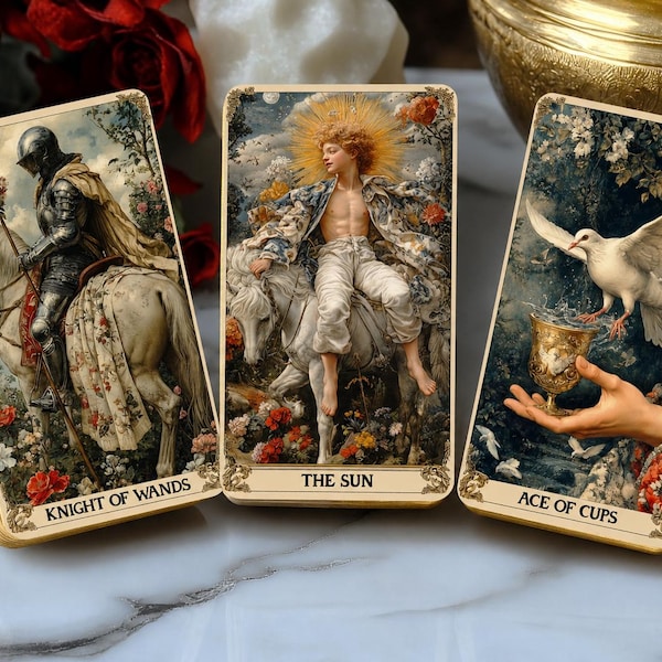 The Golden Age Tarot – 78-Card Luxury Renaissance Tarot Deck with Gold Gilded Edges