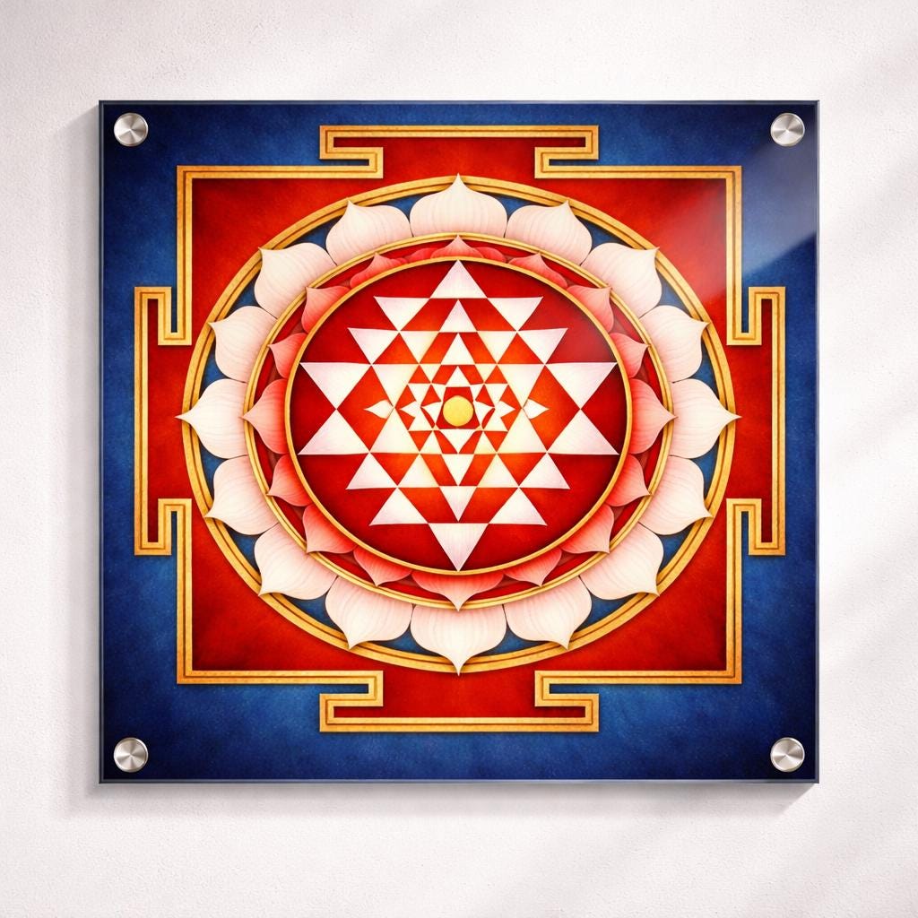 Sri Yantra Acrylic Print | Sacred Geometry Meditation Art - Etsy