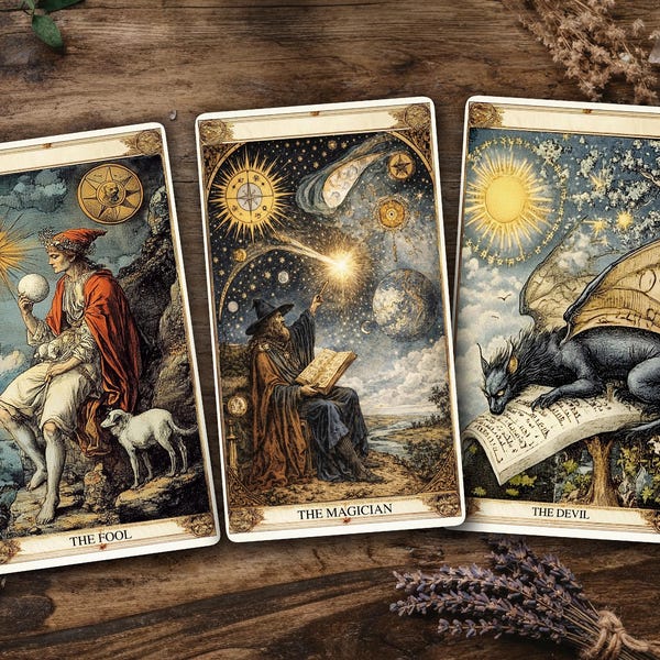 Baraja de Tarot Celestial Medieval / Edición de Coleccionista de Hermetica Antiqua