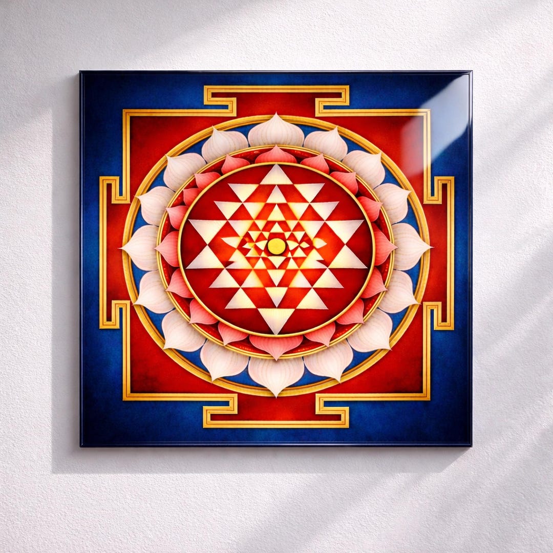 Sri Yantra Acrylic Print | Sacred Geometry Meditation Art - Etsy