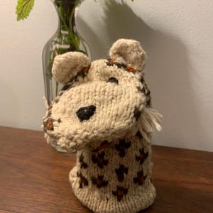Vintage Handmade Natural Wool  Hand Puppet.