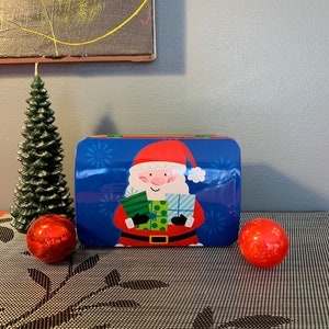 Vintage Christmas Santa Tin.