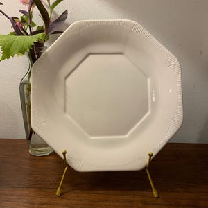 Vintage White Ceramic Replacement Dinner Plate/Small Serving Platter, Made in Japan. Please read the description.