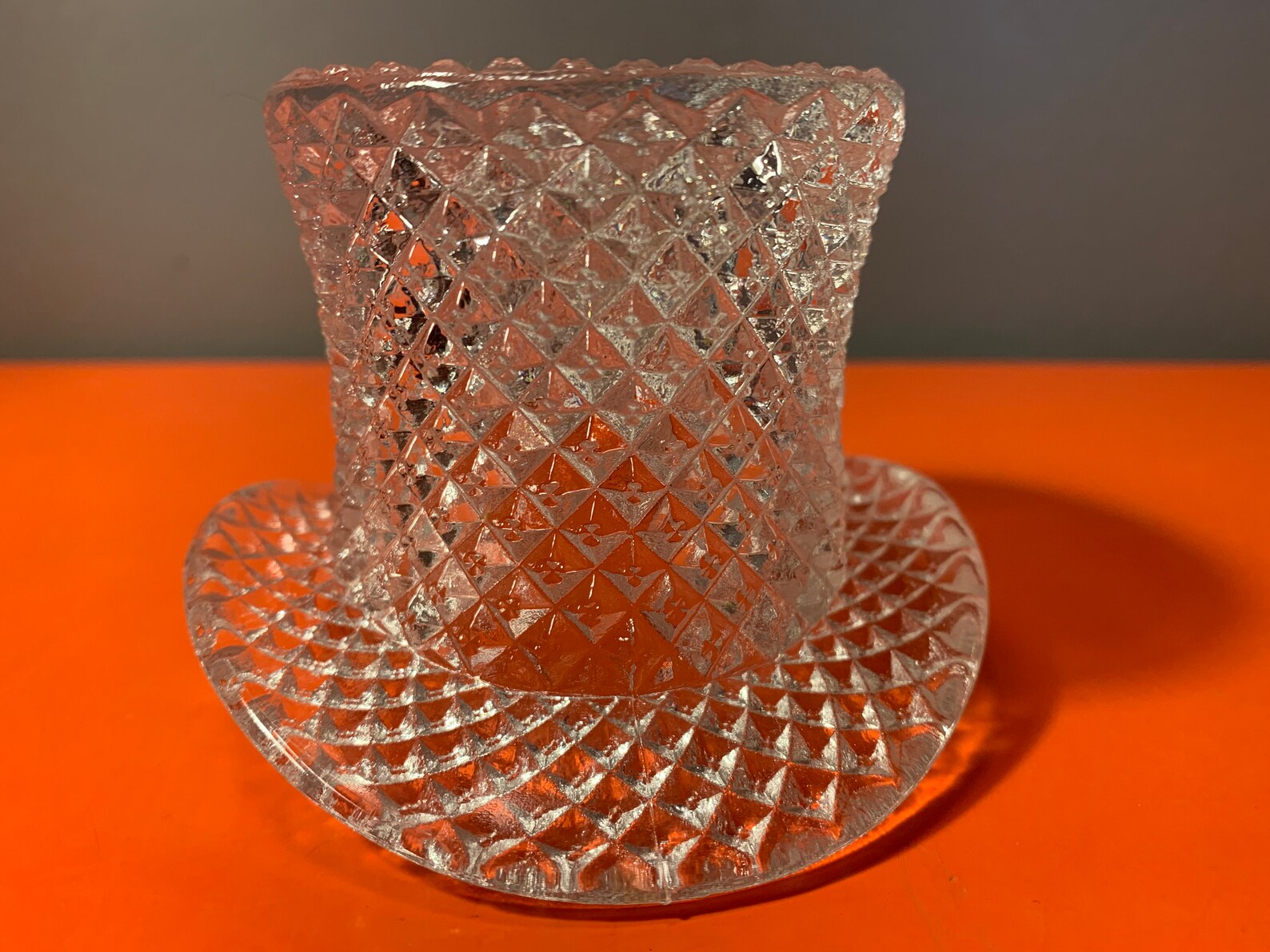Vintage Pressed Glass Hobnail Top Hat Toothpick Qtip Holder Etsy