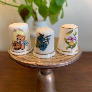Vintage Porcelain Thimbles, YOUR CHOICE. Please Read the Description.