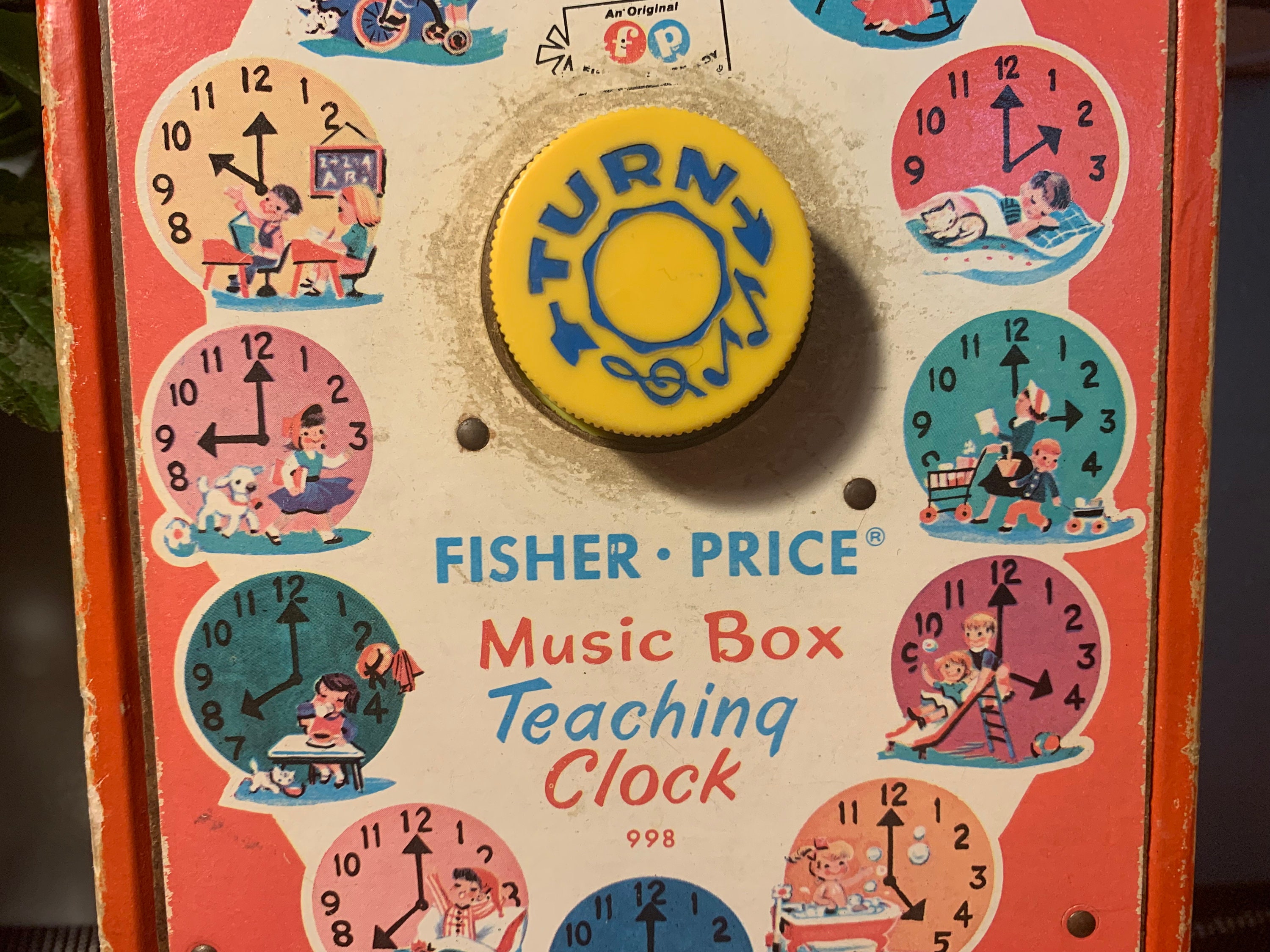 Vintage Fisher Price Music Box Teaching Clock 1968 Etsy