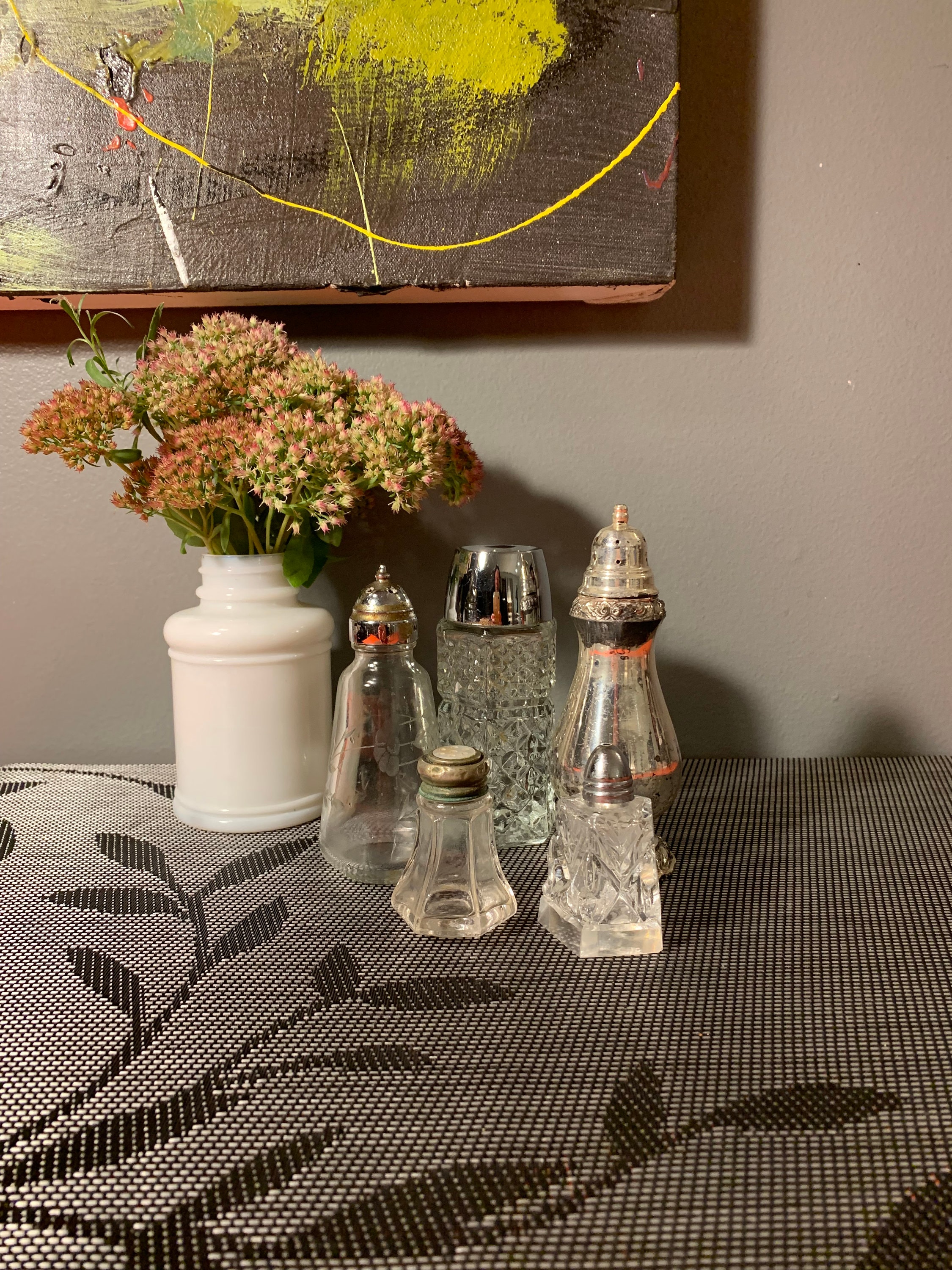 Antique Swedish Fancy Crystal Salt Pepper Spice Sugar Shaker 