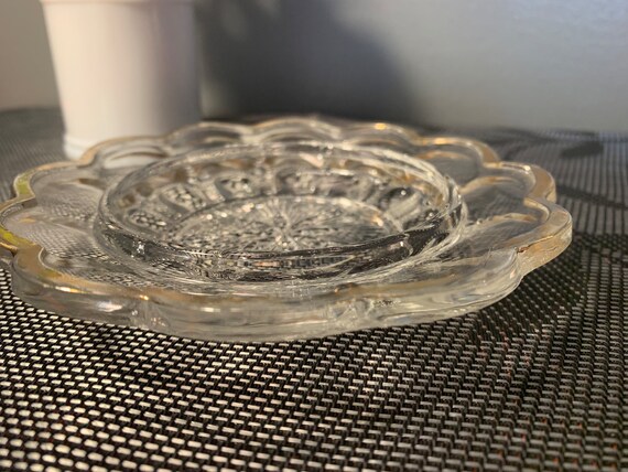 Vintage Crystal Trinket Dish/Soap Dish - image 4