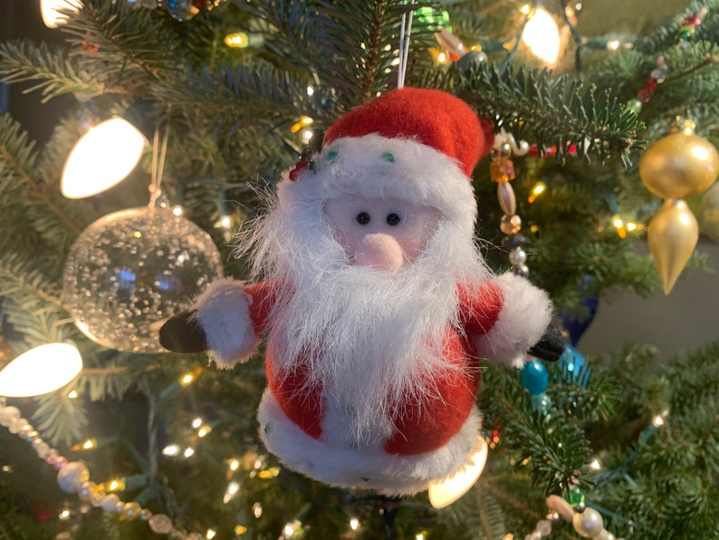 Vintage Christmas Santa Claus Ornament Plushie - Etsy