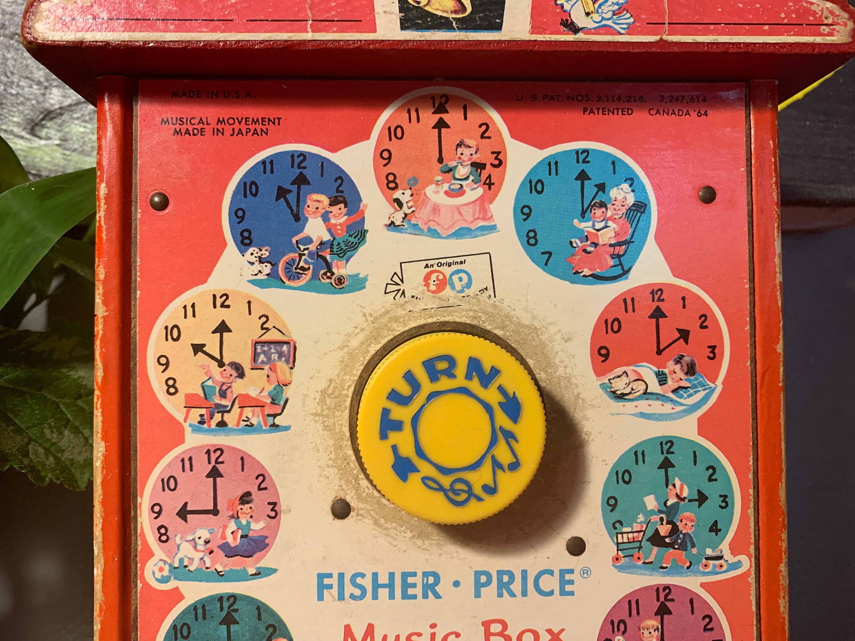 Vintage Fisher Price Music Box Teaching Clock 1968 Etsy