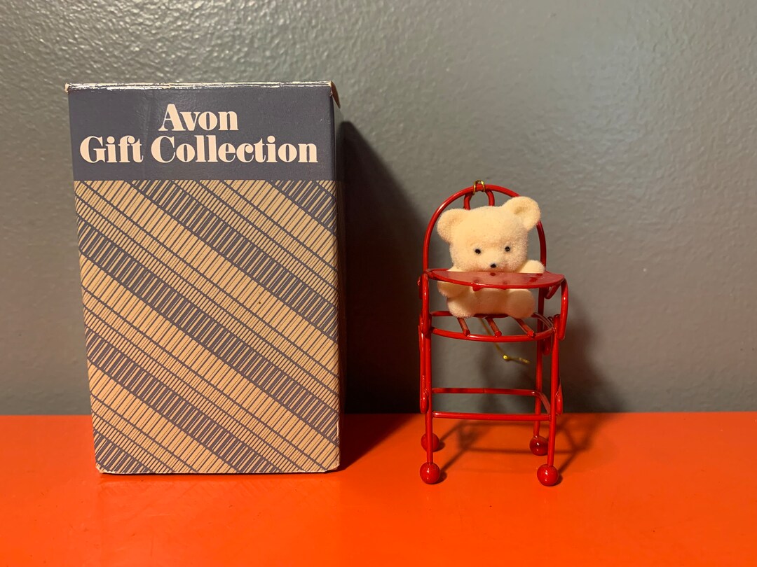 Vintage Avon Gift Collection Teddy Bear Ornament Collection Teddy in