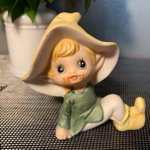 Vintage Homco Pixie Elf Porcelain Figurine