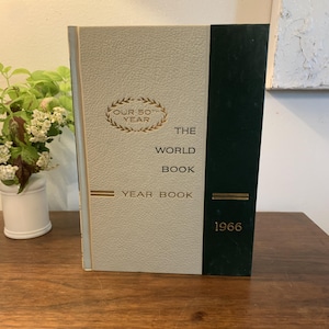 Vintage The World Book Encyclopedia 50th Anniversary Year Book 1966. A Review of events of 1965. Please read the description.