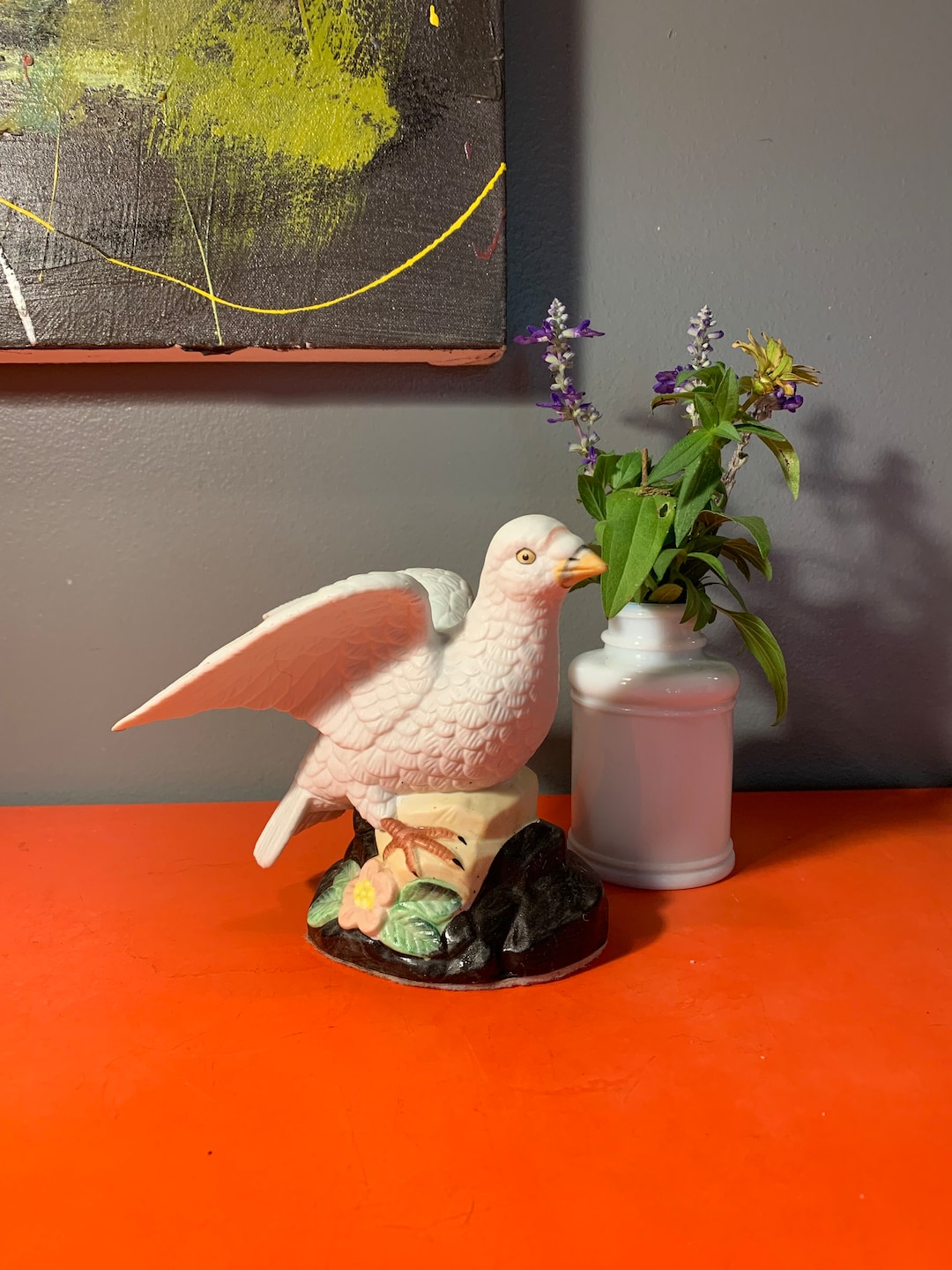 Vintage MCM Ceramic Dove/bird Figurine Etsy