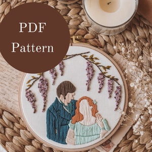 Hand Embroidery Pattern -Bridgerton Embroidery Pattern - Hand Embroidery Designs -Penelope Featherington -Colin Bridgerton -Lady Whistledown